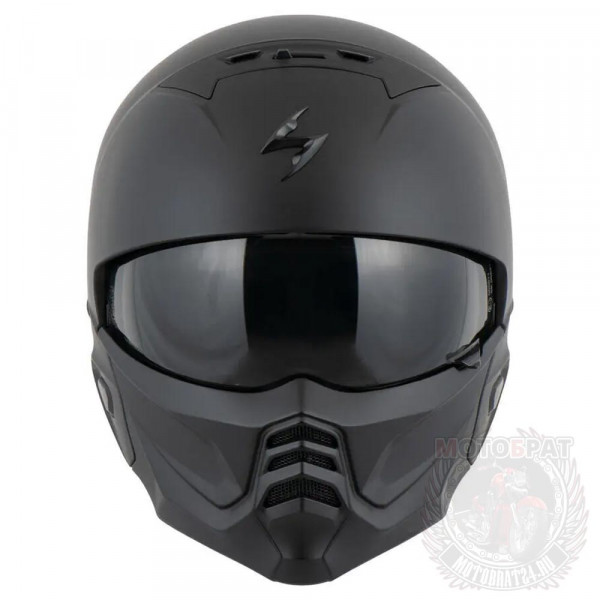 Мотошлем COMBAT II SOLID, цвет Черный Матовый, Размер L