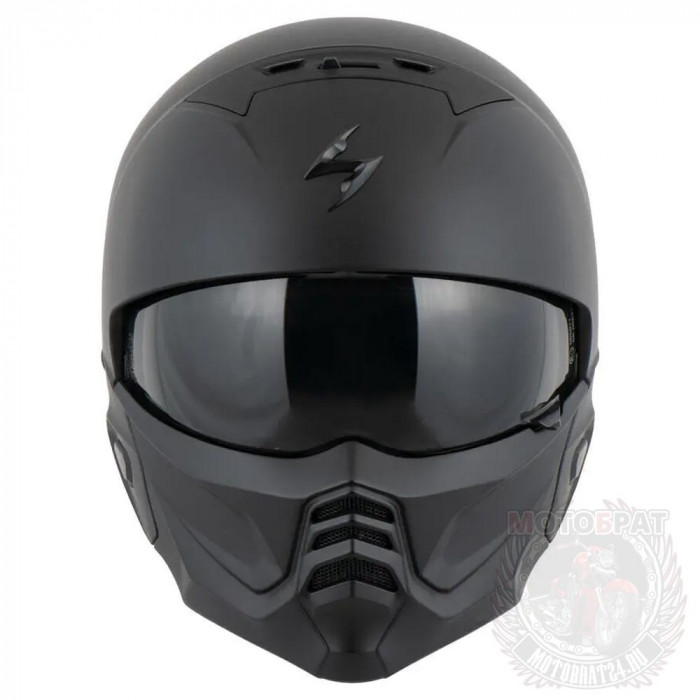 Мотошлем Scorpion EXO COMBAT II SOLID, цвет Черный Матовый, Размер 2XL