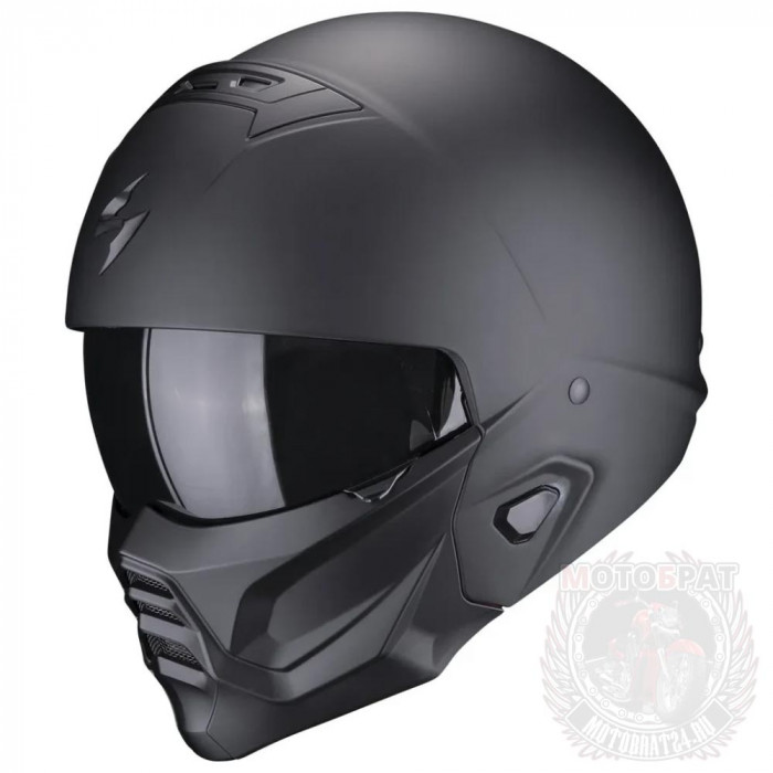 Мотошлем Scorpion EXO COMBAT II SOLID, цвет Черный Матовый, Размер 2XL