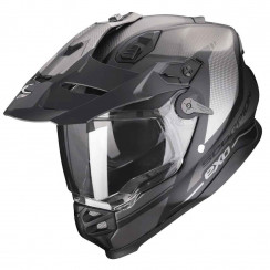 Мотошлем Scorpion EXO ADF-9000 AIR TRAIL, цвет Черный Матовый/Серебристый, Размер S