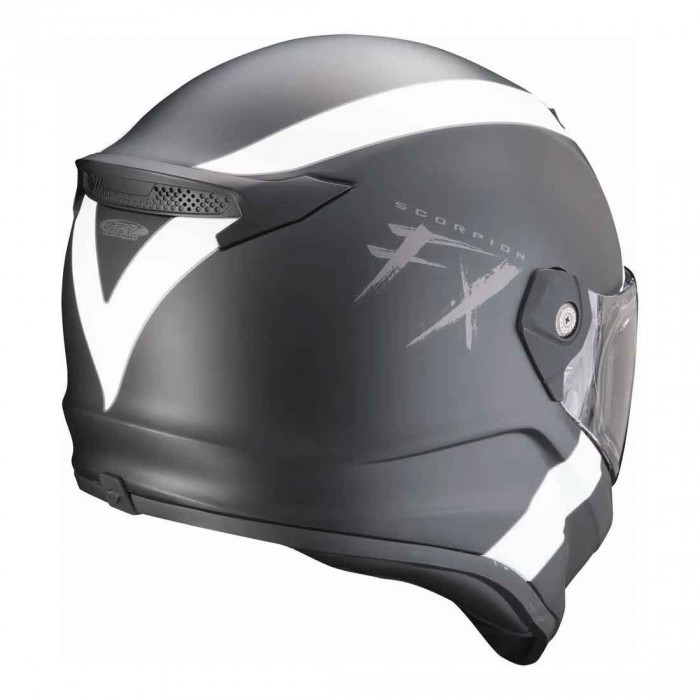 Мотошлем Scorpion EXO COVERT-FX GALLUS, цвет Черный Матовый/Белый, Размер S