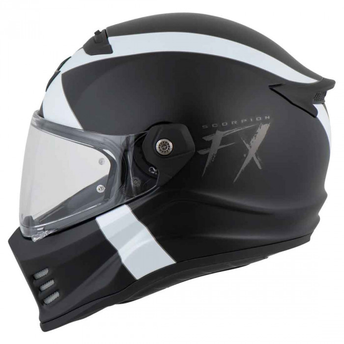 Мотошлем Scorpion EXO COVERT-FX GALLUS, цвет Черный Матовый/Белый, Размер S