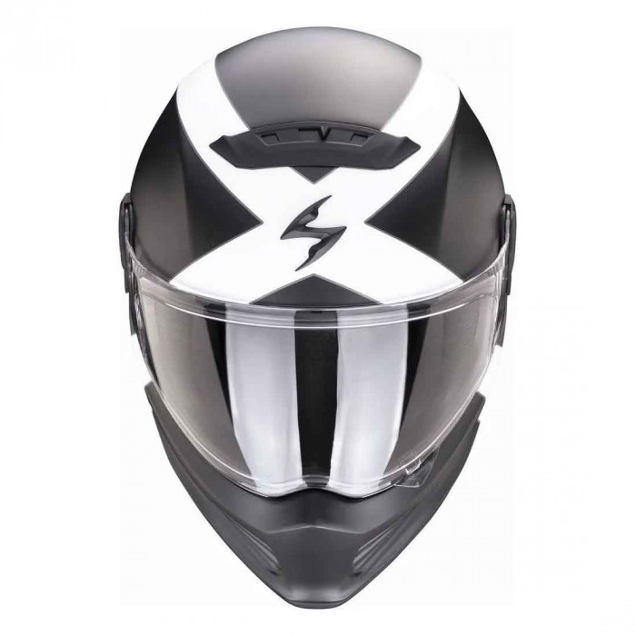 Мотошлем Scorpion EXO COVERT-FX GALLUS, цвет Черный Матовый/Белый, Размер S