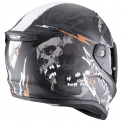 Мотошлем Scorpion EXO COVERT-FX SKULLZ, цвет Черный Матовый/Серый/Золотистый