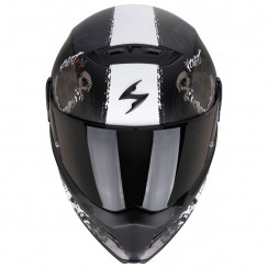 Мотошлем Scorpion EXO COVERT-FX SKULLZ, цвет Черный Матовый/Серый/Золотистый