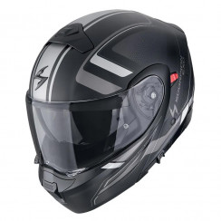 Мотошлем Scorpion EXO EXO-930 EVO ARDENS, цвет Черный Матовый/Серебристый, Размер 2XL