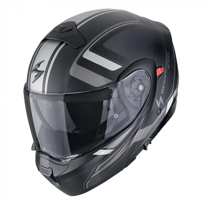Мотошлем Scorpion EXO EXO-930 EVO ARDENS, цвет Черный Матовый/Серебристый, Размер 2XL