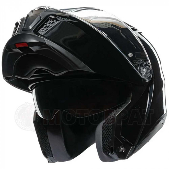 Мотошлем AGV TOURMODULAR E2206, глянцевый, чёрный, 2XL