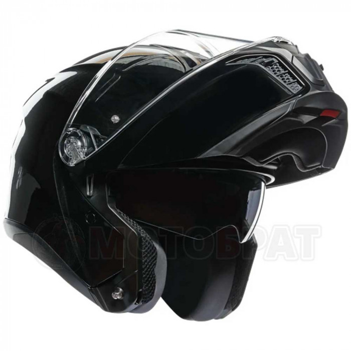 Мотошлем AGV TOURMODULAR E2206, глянцевый, чёрный, 2XL