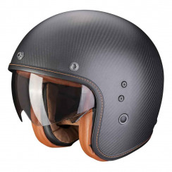 Мотошлем Scorpion EXO BELFAST EVO CARBON SOLID, цвет Карбон Матовый/Черный, Размер S
