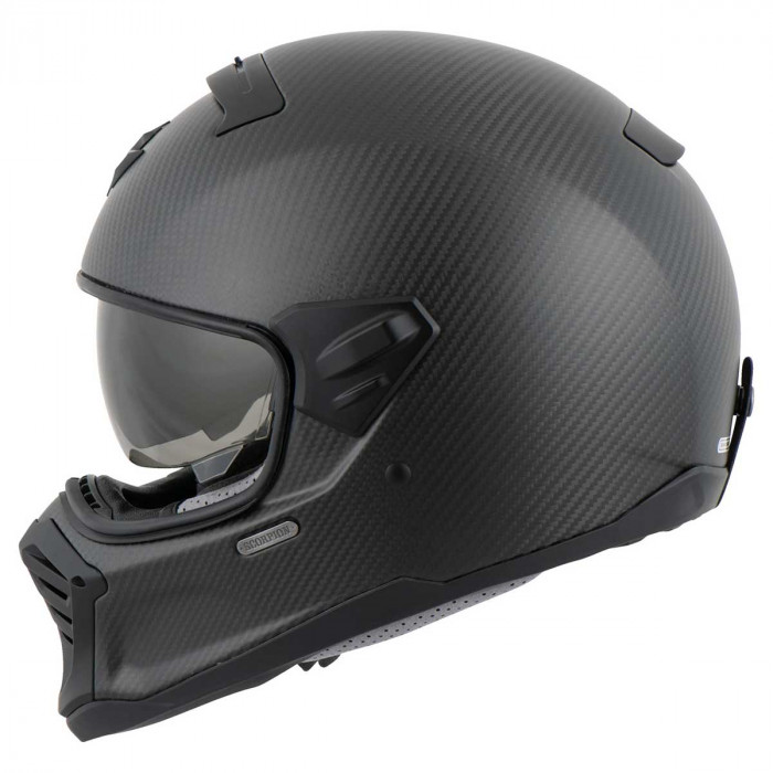 Мотошлем Scorpion EXO HX1 CARBON SE SOLID, цвет Карбон/Черный Матовый