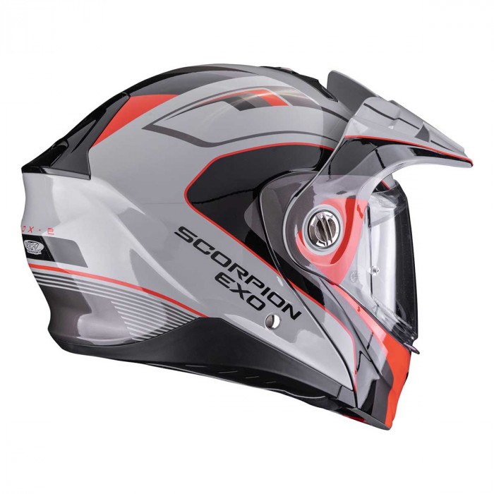 Мотошлем Scorpion EXO ADX-2 KAMPS, цвет Серый/Красный, Размер M