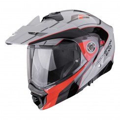 Мотошлем Scorpion EXO ADX-2 KAMPS, цвет Серый/Красный, Размер M