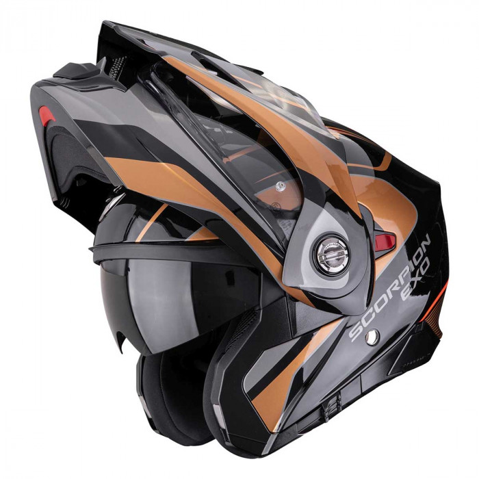 Мотошлем Scorpion EXO ADX-2 KAMPS, цвет Черный/Медный, Размер M
