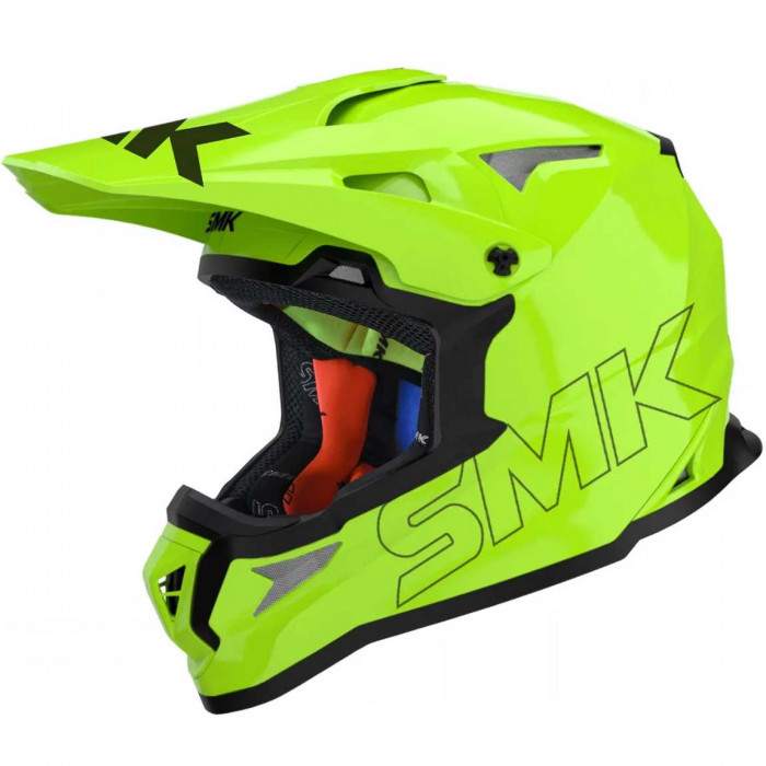 Мотошлем SMK Allterra, цвет Желтый Неон Hi Vision HV420
