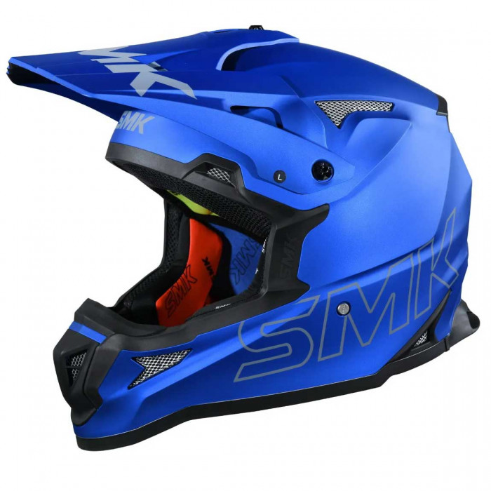 Мотошлем SMK Allterra, цвет Синий Flame Blue MA500