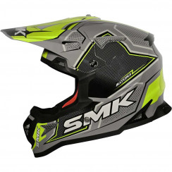Мотошлем SMK Allterra Maverix, цвет Серый/Желтый/Черный GL624