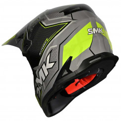 Мотошлем SMK Allterra Maverix, цвет Серый/Желтый/Черный GL624