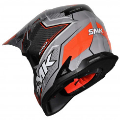 Мотошлем SMK Allterra Maverix, цвет Серый/Красный/Черный GL627