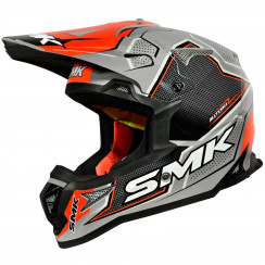 Мотошлем SMK Allterra Maverix, цвет Серый/Красный/Черный GL627