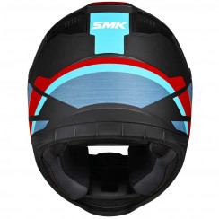 Мотошлем SMK Bionic Kore, цвет Черный/Голубой/Оранжевый MA253