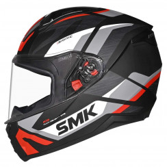 Мотошлем SMK Bionic Kore, цвет Черный/Красный/Белый MA263