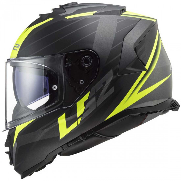 Мотошлем LS2 FF800 STORM II NERVE, матовый черно-желтый