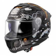 Мотошлем LS2 FF808 STREAM II DRAGONTIGER, черно-серый