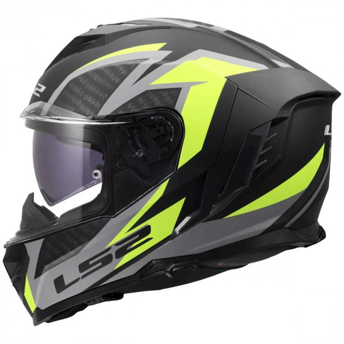 Мотошлем LS2 FF818 STORM III DYNAMO, черно-желтый матовый, размер S