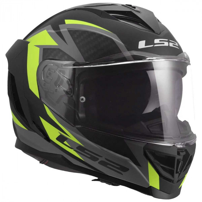Мотошлем LS2 FF818 STORM III DYNAMO, черно-желтый матовый, размер S