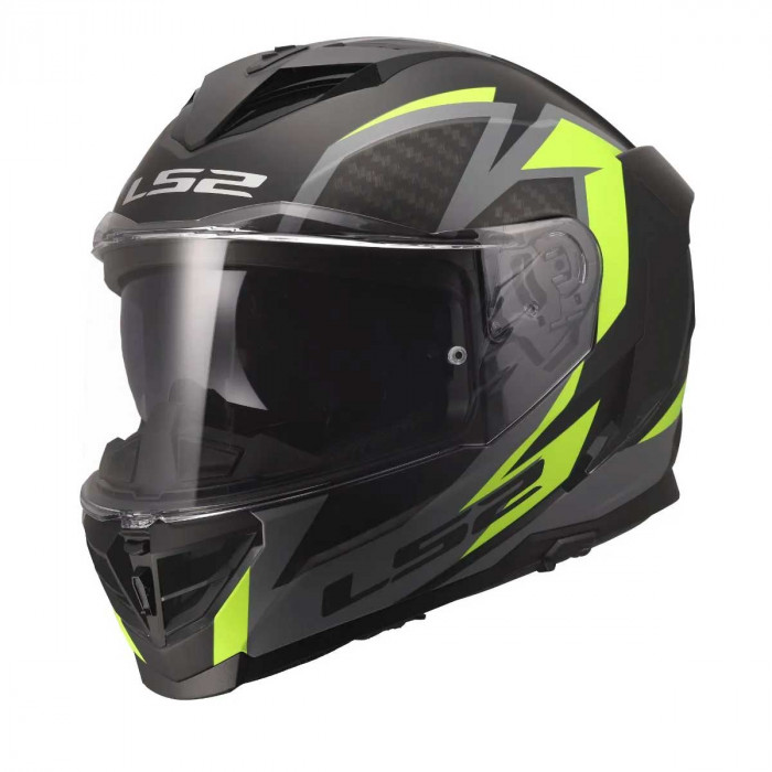 Мотошлем LS2 FF818 STORM III DYNAMO, черно-желтый матовый, размер S