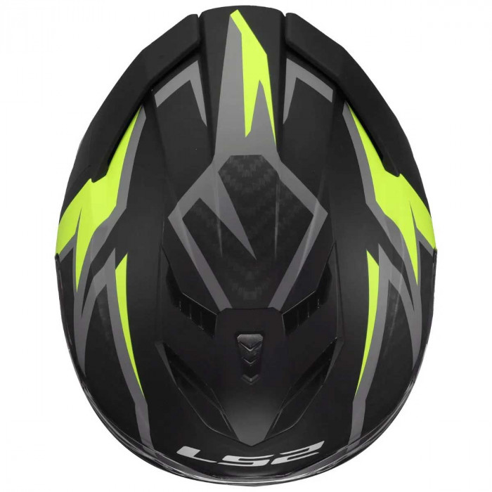 Мотошлем LS2 FF818 STORM III DYNAMO, черно-желтый матовый, размер S