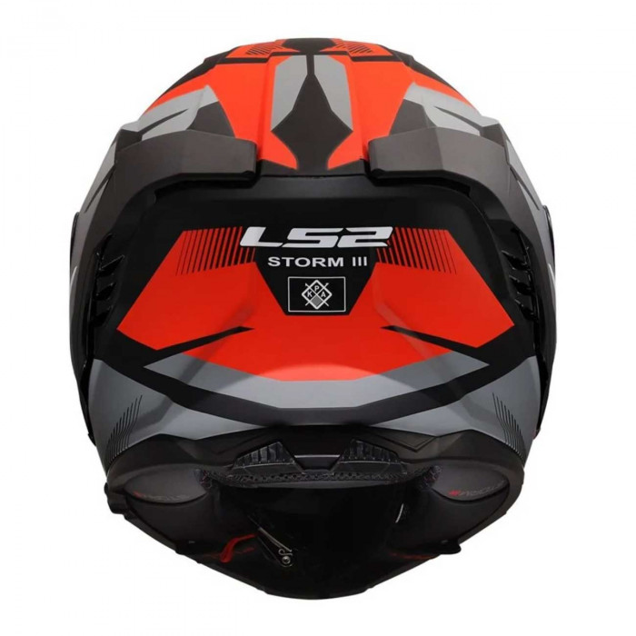 Мотошлем LS2 FF818 STORM III KOMAI, черно-красный матовый, размер XS