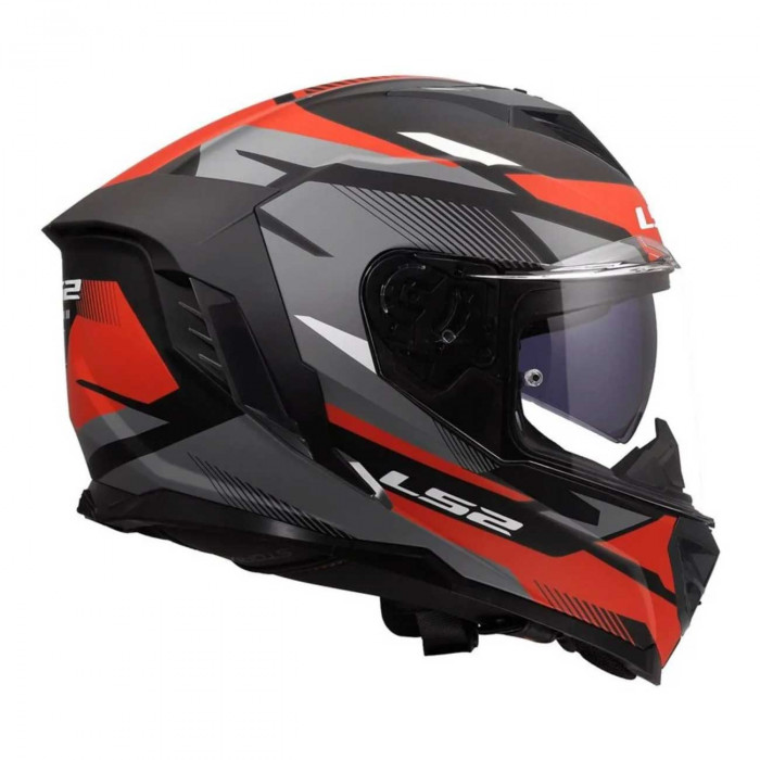 Мотошлем LS2 FF818 STORM III KOMAI, черно-красный матовый, размер XS