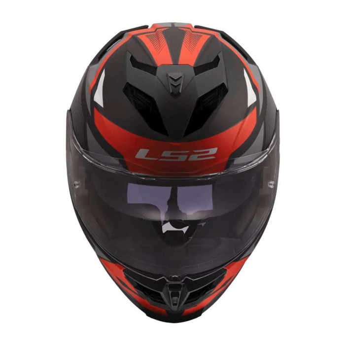 Мотошлем LS2 FF818 STORM III KOMAI, черно-красный матовый, размер XS