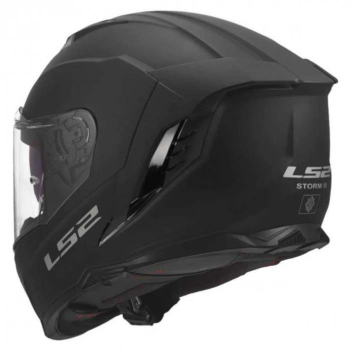 Мотошлем LS2 FF818 STORM III SOLID, черный матовый, размер XS