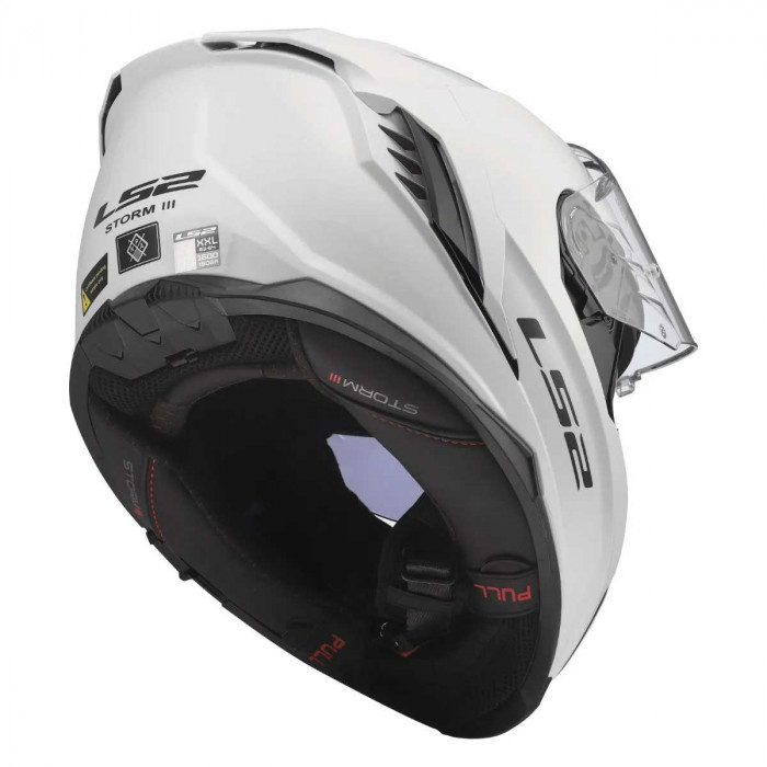 Мотошлем LS2 FF818 STORM III SOLID, белый, размер XS