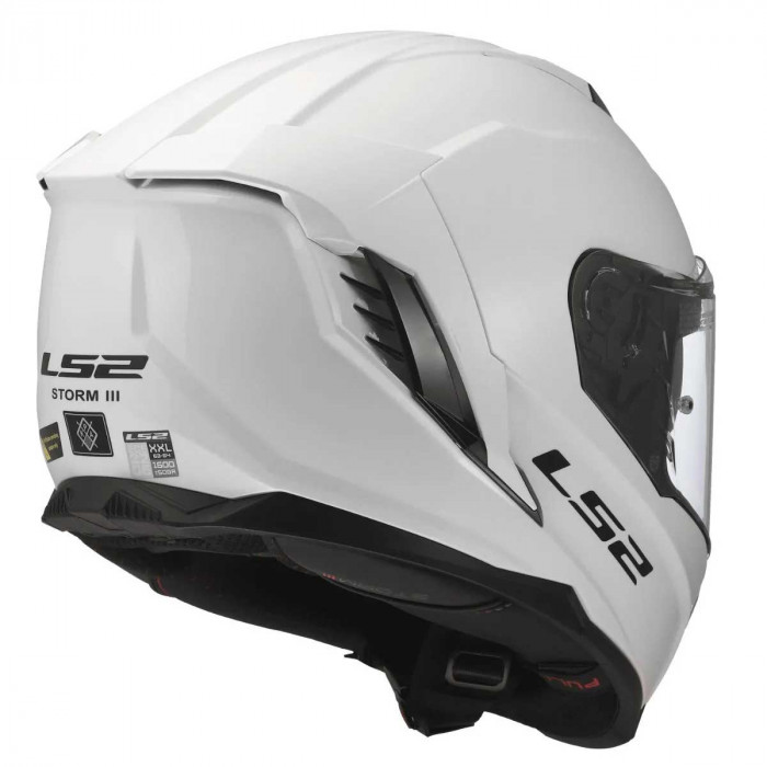 Мотошлем LS2 FF818 STORM III SOLID, белый, размер XS