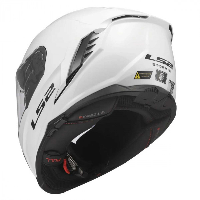 Мотошлем LS2 FF818 STORM III SOLID, белый, размер XS