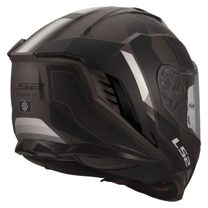 Мотошлем LS2 FF818 STORM III SPORTY, черно-серый матовый, размер XS