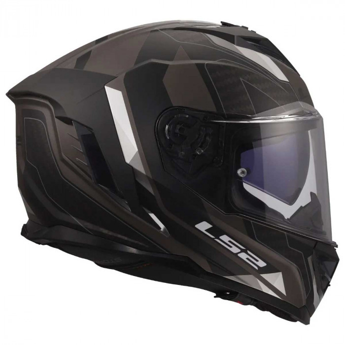 Мотошлем LS2 FF818 STORM III SPORTY, черно-серый матовый, размер XS