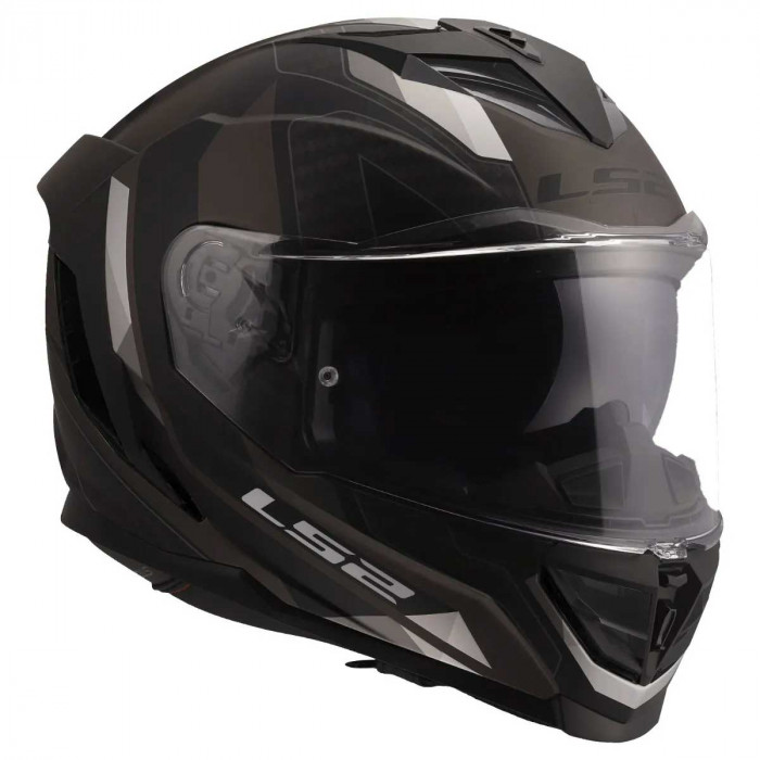 Мотошлем LS2 FF818 STORM III SPORTY, черно-серый матовый, размер XS