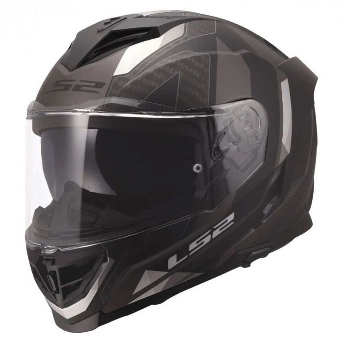 Мотошлем LS2 FF818 STORM III SPORTY, черно-серый матовый, размер XS