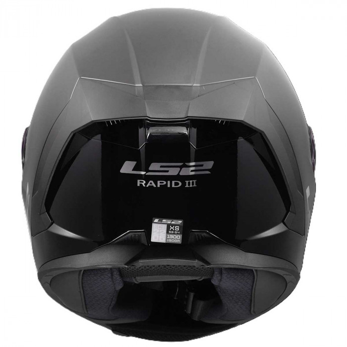 Мотошлем LS2 FF820 RAPID III SOLID, черный, размер 2XL
