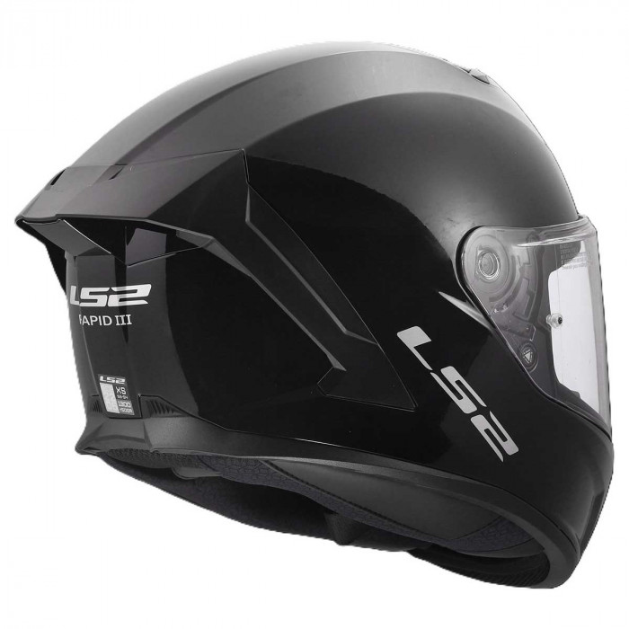 Мотошлем LS2 FF820 RAPID III SOLID, черный, размер 2XL