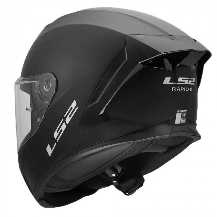 Мотошлем LS2 FF820 RAPID III SOLID, черный матовый, размер XS