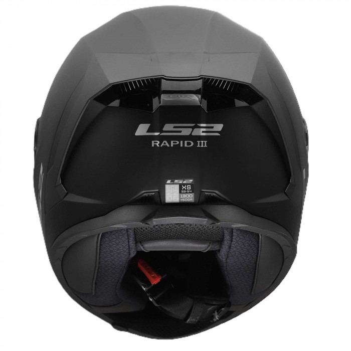 Мотошлем LS2 FF820 RAPID III SOLID, черный матовый, размер XS