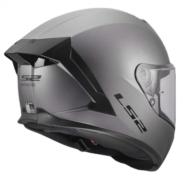 Мотошлем LS2 FF820 RAPID III SOLID, серый матовый, размер L