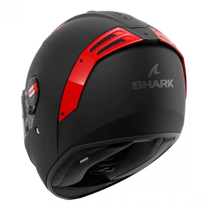 Мотошлем SHARK SPARTAN RS BLANK, цвет Черный Матовый/Красный, Размер XS