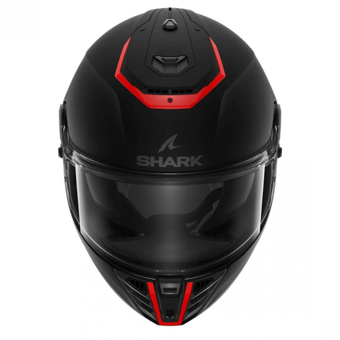 Мотошлем SHARK SPARTAN RS BLANK, цвет Черный Матовый/Красный, Размер XS
